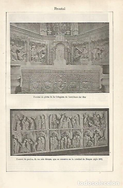 Otros art&iacute;culos de coleccionismo en papel: LAMINA ESPASA 27539: Frontal de la Colegiata de Santillana del Mar - Varios