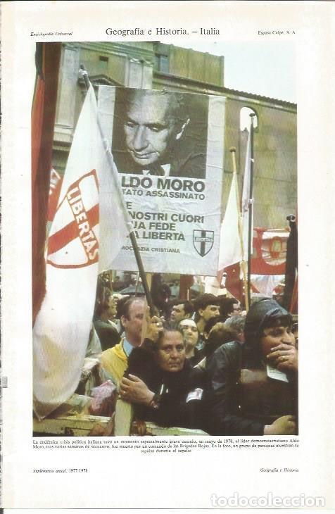 Otros art&iacute;culos de coleccionismo en papel: LAMINA ESPASA 34061: Repulsa contra Aldo Moro - Varios