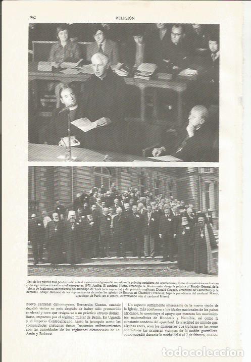 Otros art&iacute;culos de coleccionismo en papel: LAMINA ESPASA 34108: Dialogo Inter eclesial de Europa en 1978 - Varios