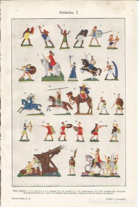 Otros art&iacute;culos de coleccionismo en papel: LAMINA ESPASA 34116: Soldados de la Edad Antigua. Colecci&oacute;n Jose de Ibarra - Varios