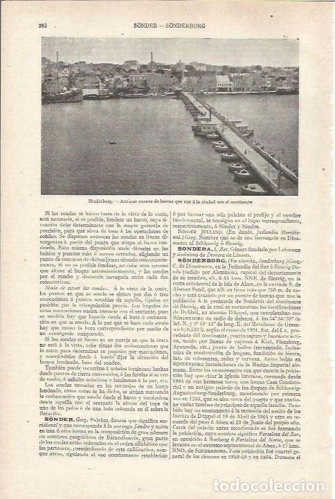 Otros art&iacute;culos de coleccionismo en papel: LAMINA ESPASA 34172: Puente de barcas en Sonderberg - Varios