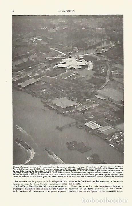 Otros art&iacute;culos de coleccionismo en papel: LAMINA ESPASA 27607: Exhibicion aerea de Farnborough de 1959 - Varios