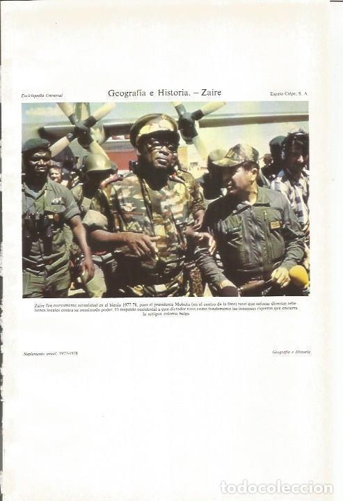 Otros art&iacute;culos de coleccionismo en papel: LAMINA ESPASA 34095: El presidente Mobutu de Zaire - Varios