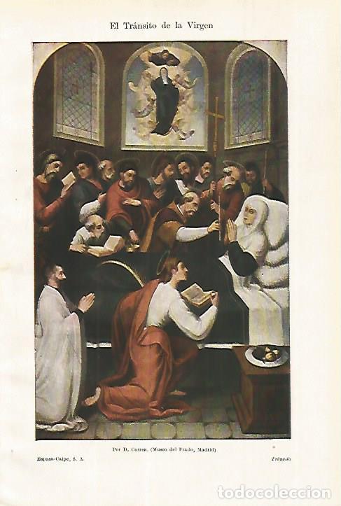 Otros art&iacute;culos de coleccionismo en papel: LAMINA ESPASA 27581: El transito de la Virgen por D. Correa - Varios