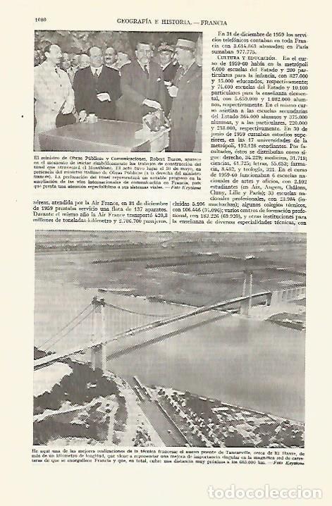 Otros art&iacute;culos de coleccionismo en papel: LAMINA ESPASA 27700: Puente de Tancarville Francia - Varios