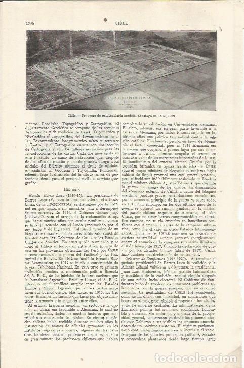 Otros art&iacute;culos de coleccionismo en papel: LAMINA ESPASA 34979: Proyecto de la penitenciaria de Santiago de Chile de 1929 - Varios