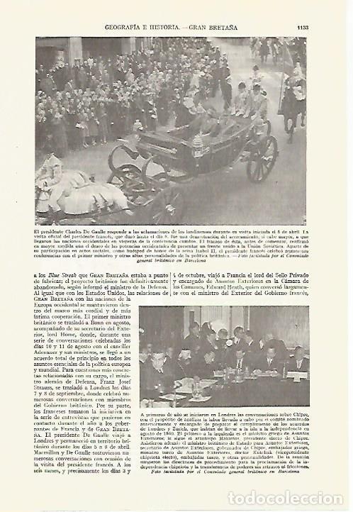 Otros art&iacute;culos de coleccionismo en papel: LAMINA ESPASA 27710: De Gaulle de visita a Londres en 1960 - Varios