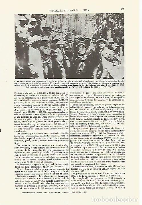 Otros art&iacute;culos de coleccionismo en papel: LAMINA ESPASA 27677: Reforma Agraria de 1959 en Cuba - Varios