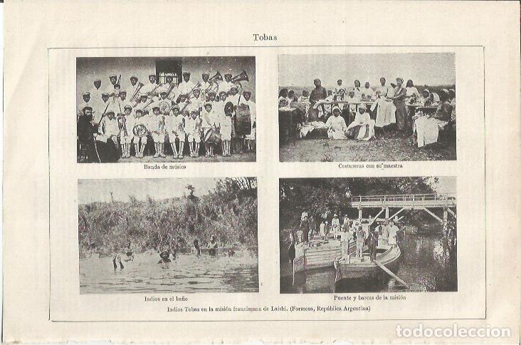 Otros art&iacute;culos de coleccionismo en papel: LAMINA ESPASA 35030: Indios Tobas en Laishi, Argentina - Varios