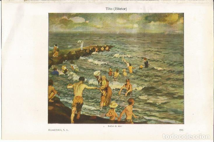 Otros art&iacute;culos de coleccionismo en papel: LAMINA ESPASA 35014: Ba&ntilde;os de mar, por Hector Tito - Varios