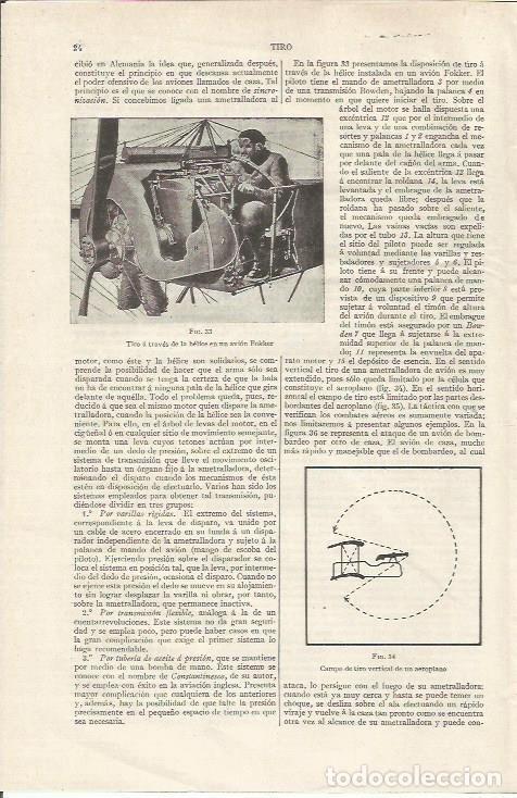 Otros art&iacute;culos de coleccionismo en papel: LAMINA ESPASA 34993: Tiro desde el avion Fokker - Varios