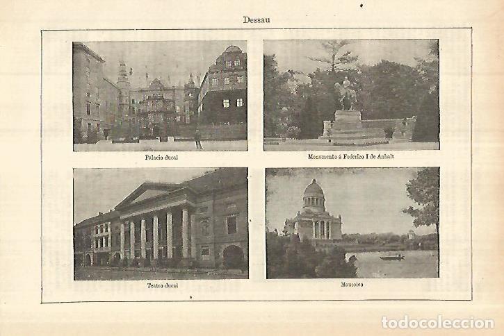 Otros art&iacute;culos de coleccionismo en papel: LAMINA ESPASA 27803: vistas de Dessau Alemania - Varios