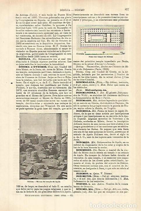 Otros art&iacute;culos de coleccionismo en papel: LAMINA ESPASA 27836: Templo de Apolo en Didima Turquia - Varios