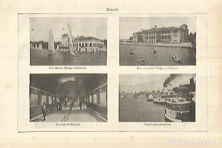 Otros art&iacute;culos de coleccionismo en papel: LAMINA ESPASA 27808: Vistas de Detroit - Varios