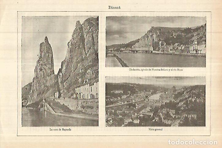 Otros art&iacute;culos de coleccionismo en papel: LAMINA ESPASA 27861: Vistas de Dinant Belgica - Varios