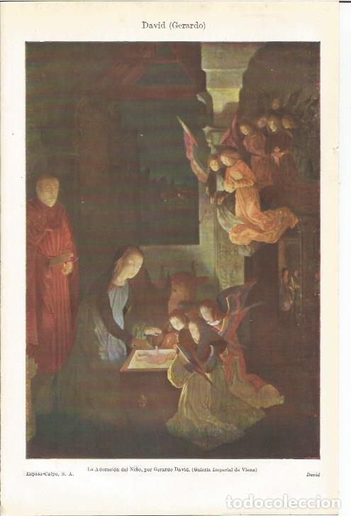 Otros art&iacute;culos de coleccionismo en papel: LAMINA ESPASA 34886: La Adoracion del Ni&ntilde;o, por Gerard David - Varios