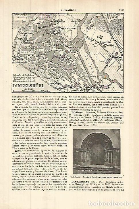 Otros art&iacute;culos de coleccionismo en papel: LAMINA ESPASA 27863: Plano de Dinkelsbuhl Alemania - Varios
