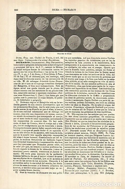 Otros art&iacute;culos de coleccionismo en papel: LAMINA ESPASA 27835: Monedas de Dicea - Varios