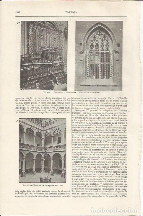 Otros art&iacute;culos de coleccionismo en papel: LAMINA ESPASA 35226: Organo de la Catedral de Tortosa - Varios