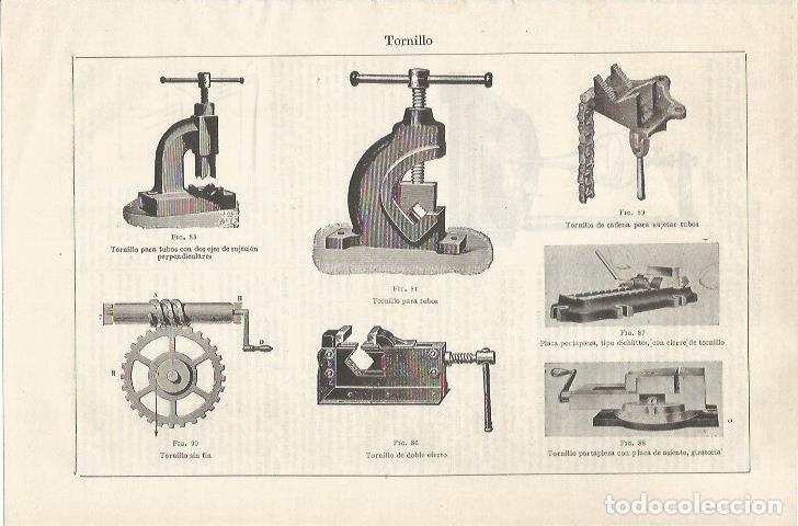 Otros art&iacute;culos de coleccionismo en papel: LAMINA ESPASA 35152: Herramientas para hacer tornillos - Varios