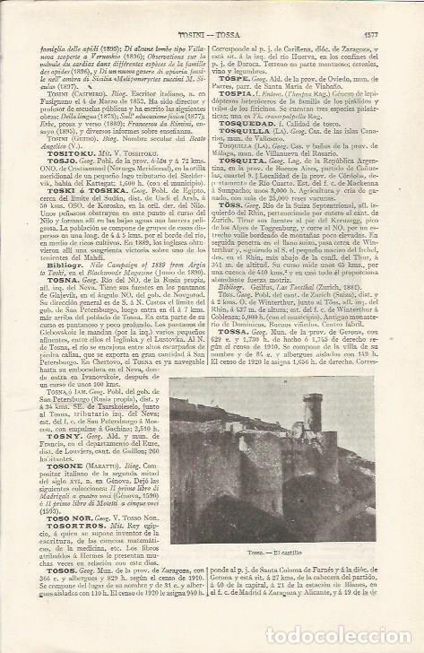Otros art&iacute;culos de coleccionismo en papel: LAMINA ESPASA 35234: Castillo de Tossa de Mar, Girona - Varios