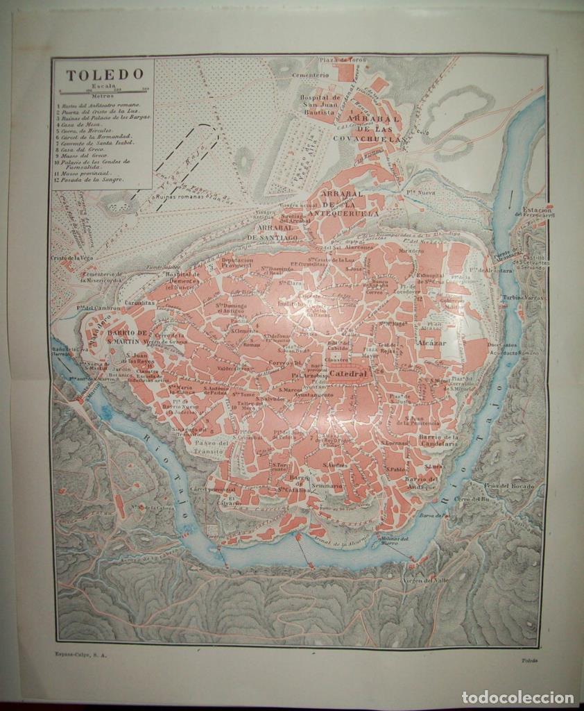 Otros art&iacute;culos de coleccionismo en papel: LAMINA ESPASA 35061: Plano de Toledo - Varios