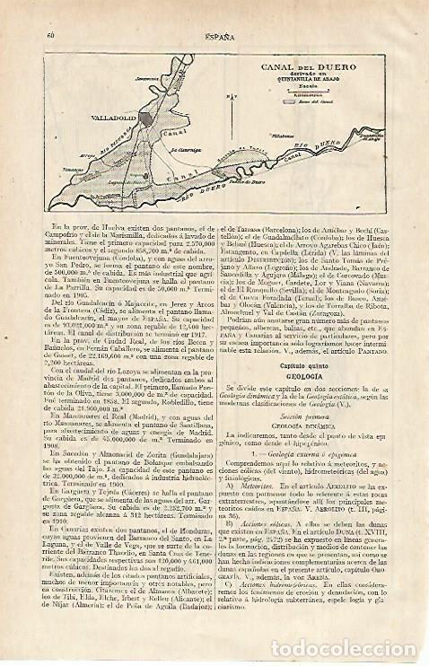 Otros art&iacute;culos de coleccionismo en papel: LAMINA ESPASA 15535: Canales del Duero - Varios