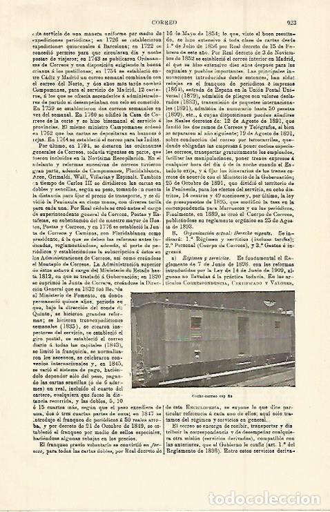 Otros art&iacute;culos de coleccionismo en papel: LAMINA ESPASA 15047: Coche correo espa&ntilde;ol - Varios