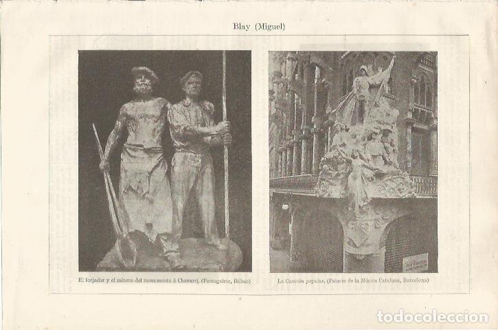 Otros art&iacute;culos de coleccionismo en papel: LAMINA ESPASA 34595: Esculturas por Miquel Blay en el Palau de la Musica, Barcelona - Varios