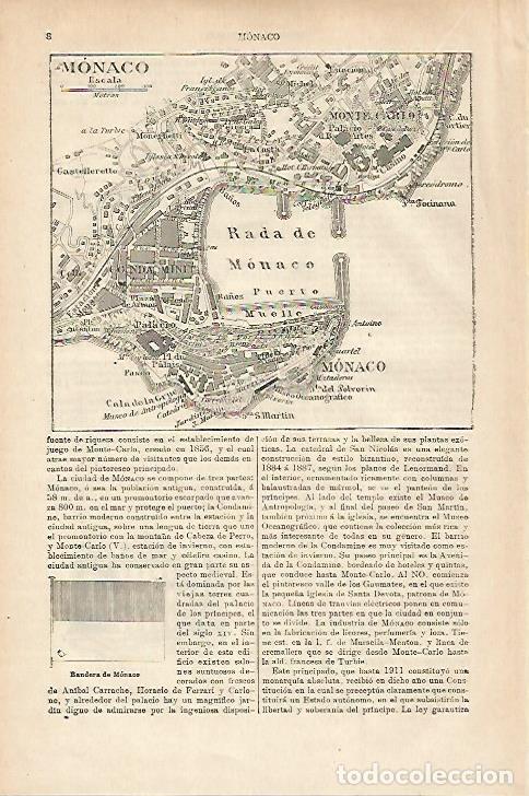 Otros art&iacute;culos de coleccionismo en papel: LAMINA ESPASA 27886: Plano de Monaco - Varios