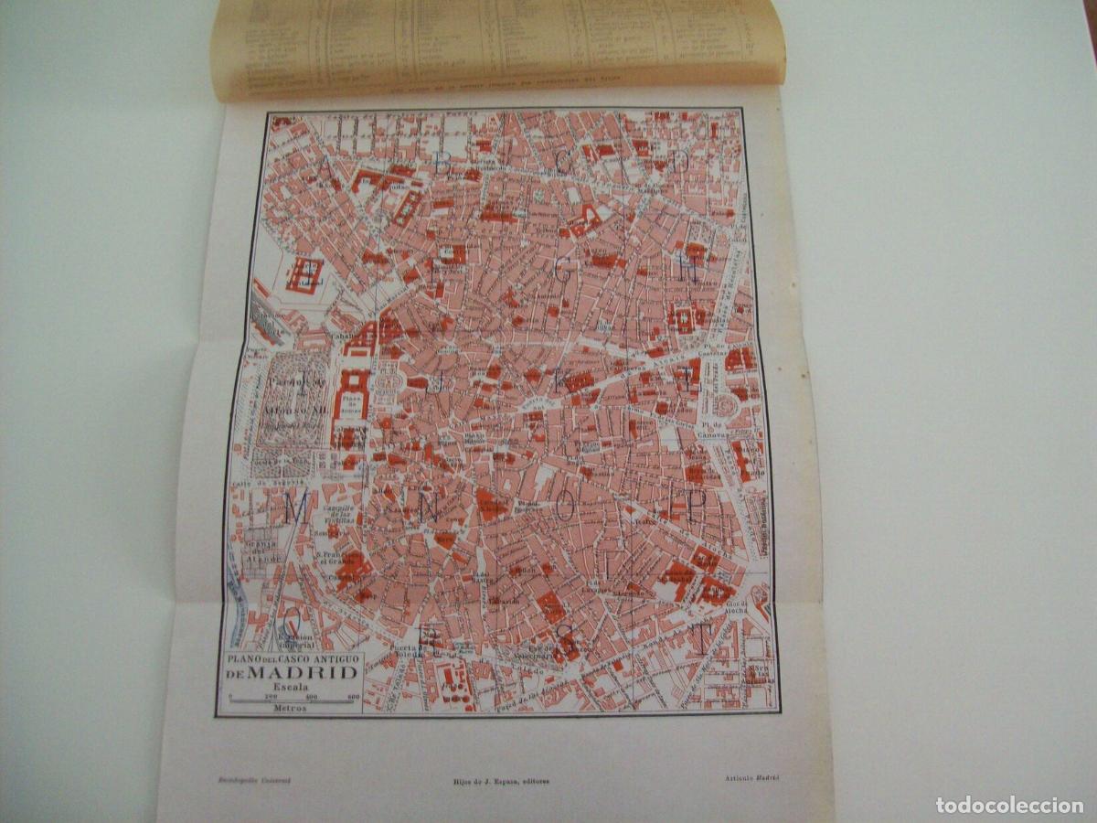 Otros art&iacute;culos de coleccionismo en papel: LAMINA ESPASA 1549: Plano del casco antiguo de Madrid con sobrecubierta de callejero - Varios Autore