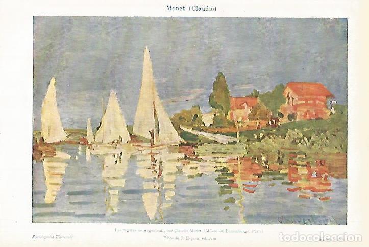 Otros art&iacute;culos de coleccionismo en papel: LAMINA ESPASA 27907: Las regatas de Argenteuil por Claude Monet - Varios