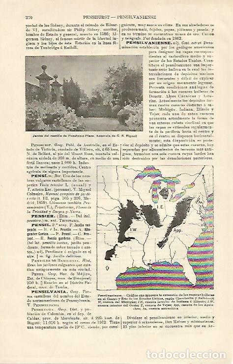 Otros art&iacute;culos de coleccionismo en papel: LAMINA ESPASA 15700: Jardin del Castillo de Pensgurst-Place - Varios