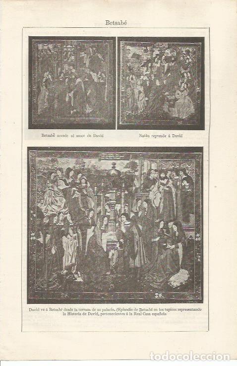 Otros art&iacute;culos de coleccionismo en papel: LAMINA ESPASA 34500: Tapices de la Historia de David de la Casa Real de Espa&ntilde;a - Varios