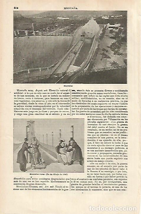 Otros art&iacute;culos de coleccionismo en papel: LAMINA ESPASA 27959: Dibujo de monta&ntilde;as rusas de 1840 - Varios