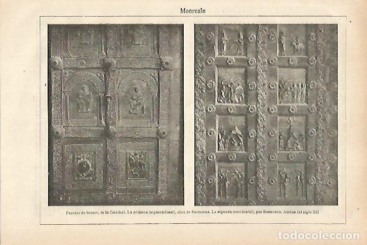 Otros art&iacute;culos de coleccionismo en papel: LAMINA ESPASA 27929: Puertas de bronce de la Catedral de Monreale - Varios