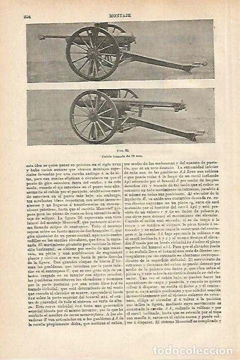 Otros art&iacute;culos de coleccionismo en papel: LAMINA ESPASA 27941: Ca&ntilde;on frances de 75mm - Varios