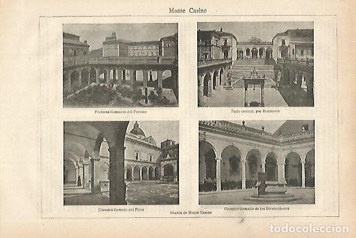 Otros art&iacute;culos de coleccionismo en papel: LAMINA ESPASA 27979: Abadia de Monte Casino - Varios