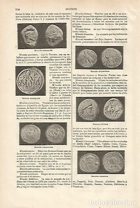 Otros art&iacute;culos de coleccionismo en papel: LAMINA ESPASA 27901: Monedas antiguas - Varios