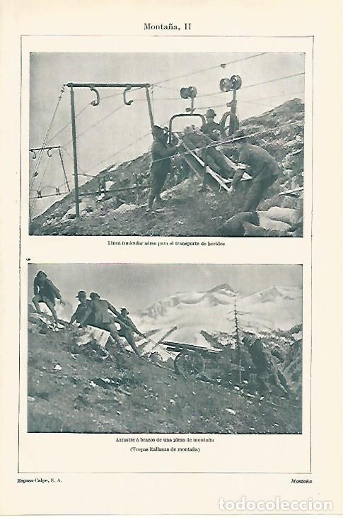 Otros art&iacute;culos de coleccionismo en papel: LAMINA ESPASA 27951: Tropas italianas de monta&ntilde;a - Varios