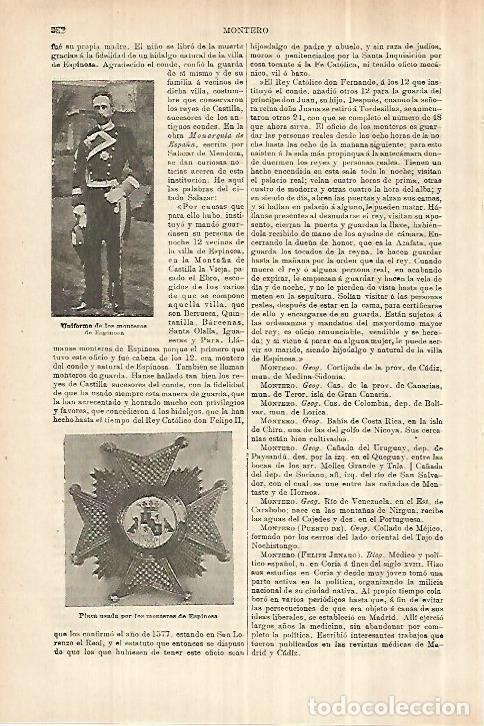 Otros art&iacute;culos de coleccionismo en papel: LAMINA ESPASA 28005: Uniforme de los monteros de Espinosa - Varios