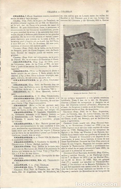 Otros art&iacute;culos de coleccionismo en papel: LAMINA ESPASA 34672: Iglesia de Charras, Francia - Varios