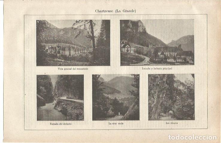 Otros art&iacute;culos de coleccionismo en papel: LAMINA ESPASA 34677: Vistas de La Grande Chartreuse, Francia - Varios