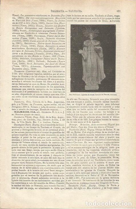 Otros art&iacute;culos de coleccionismo en papel: LAMINA ESPASA 34819: San Dalmacio en la iglesia de Santa Coloma de Farnes - Varios
