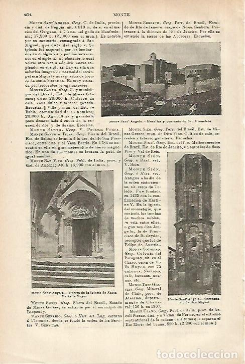 Otros art&iacute;culos de coleccionismo en papel: LAMINA ESPASA 27981: Monte Sant Angelo Italia - Varios