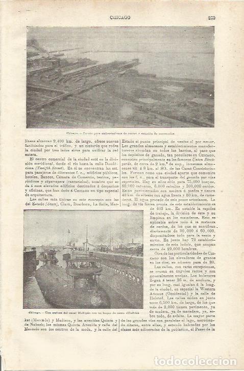 Otros art&iacute;culos de coleccionismo en papel: LAMINA ESPASA 34716: Puerto de mercancias de Chicago - Varios