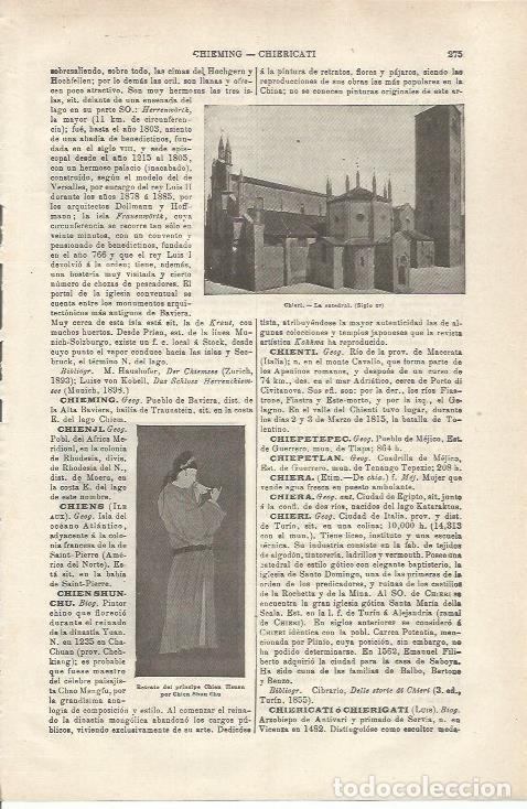 Otros art&iacute;culos de coleccionismo en papel: LAMINA ESPASA 34733: Catedral de Chieri - Varios