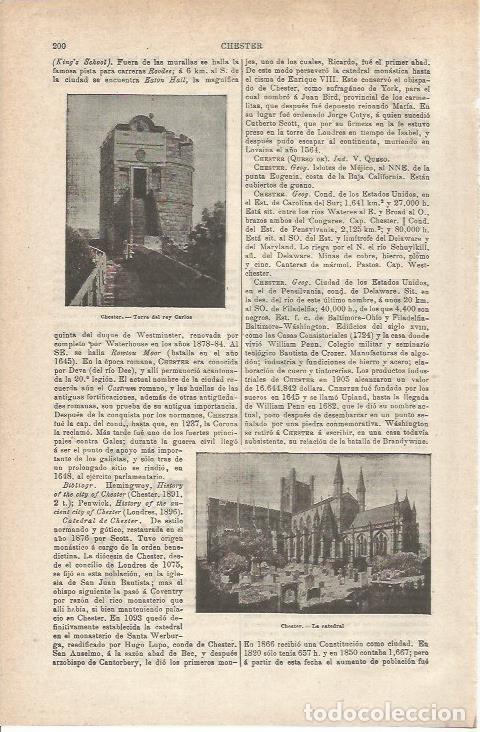 Otros art&iacute;culos de coleccionismo en papel: LAMINA ESPASA 34707: Torre del rey Carlos de Chester, Inglaterra - Varios