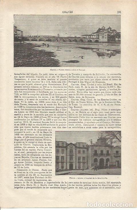 Otros art&iacute;culos de coleccionismo en papel: LAMINA ESPASA 34689: Puente romano de Chaves - Varios