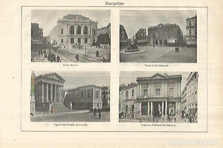 Otros art&iacute;culos de coleccionismo en papel: LAMINA ESPASA 28042: Edificios de Montpellier - Varios